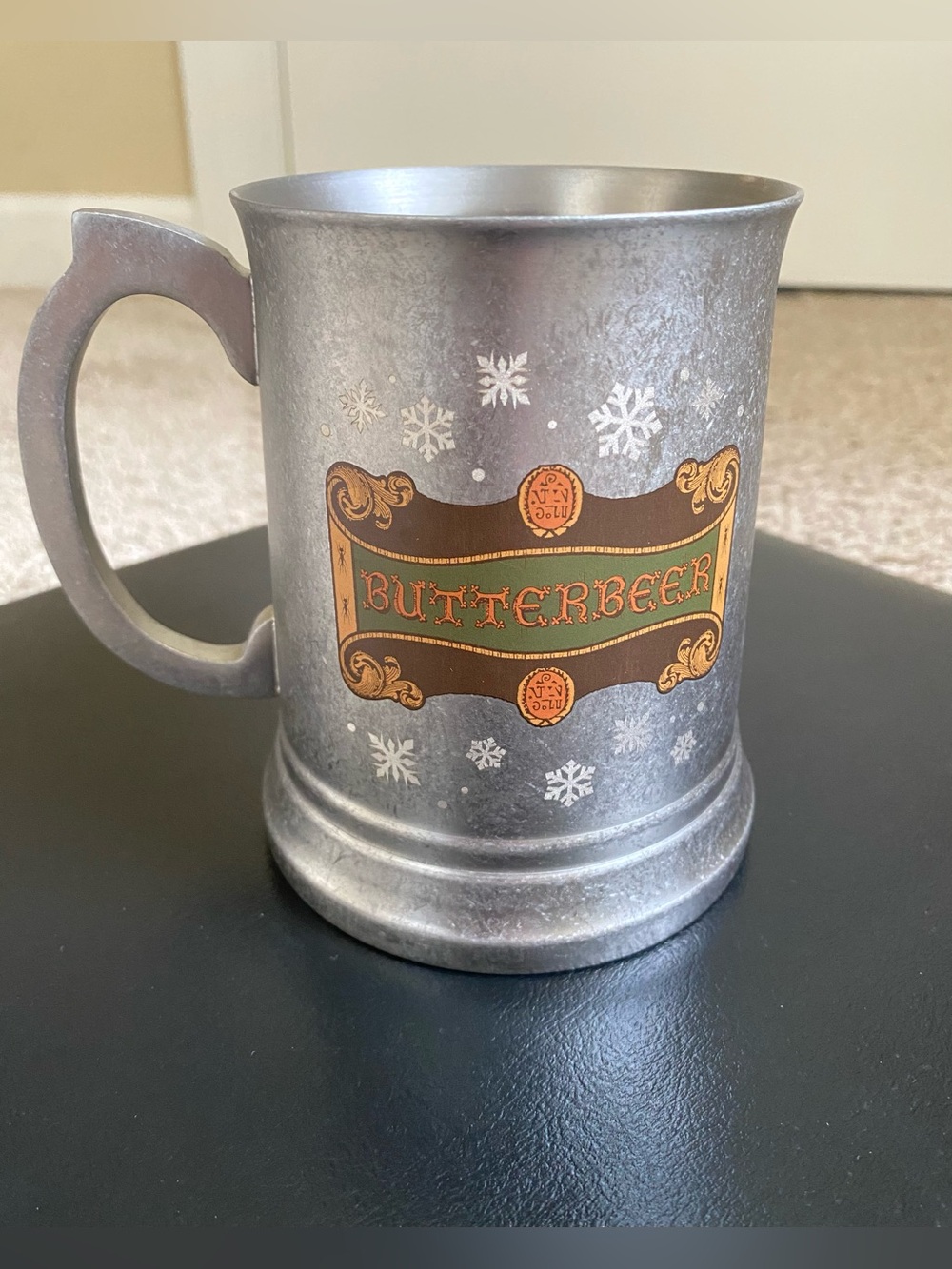 Universal Studios Harry Potter Stainless Steel Silver Butterbeer Stein Mug